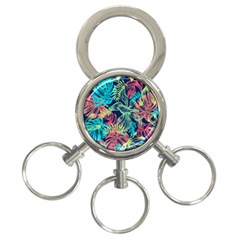 Sheets Tropical Picture Plant Pattern 3-ring Key Chain by Ravend