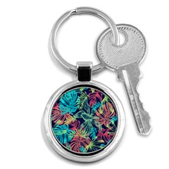 Sheets Tropical Picture Plant Pattern Key Chain (round) by Ravend