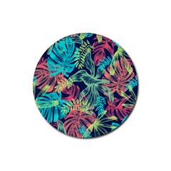 Sheets Tropical Picture Plant Pattern Rubber Round Coaster (4 Pack) by Ravend