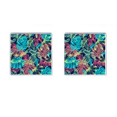 Sheets Tropical Picture Plant Pattern Cufflinks (square) by Ravend