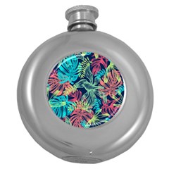 Sheets Tropical Picture Plant Pattern Round Hip Flask (5 Oz) by Ravend