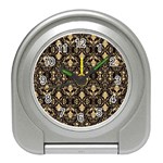 Vintage Batik Art Architecture Pattern Travel Alarm Clock Front