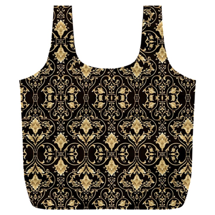 Vintage Batik Art Architecture Pattern Full Print Recycle Bag (XXXL)