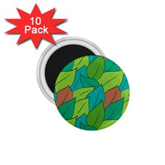 Leaves Pattern Autumn Background 1 75  Magnets (10 Pack)  by Ravend