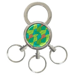 Leaves Pattern Autumn Background 3-ring Key Chain by Ravend