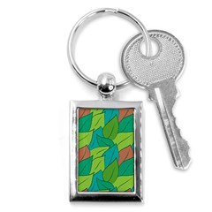 Leaves Pattern Autumn Background Key Chain (rectangle) by Ravend