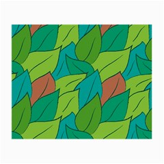 Leaves Pattern Autumn Background Small Glasses Cloth