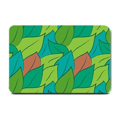 Leaves Pattern Autumn Background Small Doormat  by Ravend