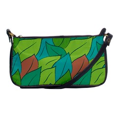 Leaves Pattern Autumn Background Shoulder Clutch Bag by Ravend