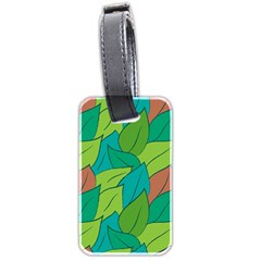 Leaves Pattern Autumn Background Luggage Tag (two Sides) by Ravend