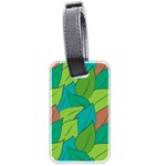 Leaves Pattern Autumn Background Luggage Tag (two sides) Back