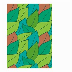 Leaves Pattern Autumn Background Small Garden Flag (two Sides) by Ravend