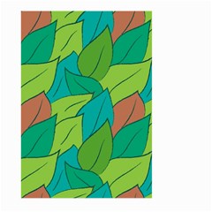 Leaves Pattern Autumn Background Large Garden Flag (two Sides) by Ravend