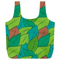 Leaves Pattern Autumn Background Full Print Recycle Bag (xl) by Ravend