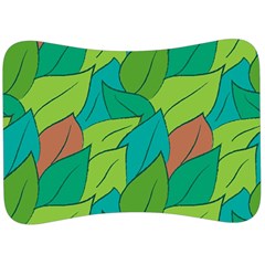 Leaves Pattern Autumn Background Velour Seat Head Rest Cushion by Ravend