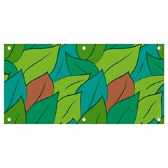 Leaves Pattern Autumn Background Banner And Sign 4  X 2  by Ravend