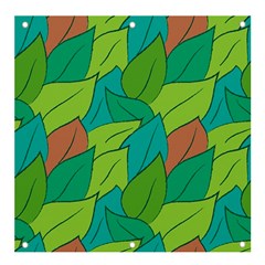 Leaves Pattern Autumn Background Banner And Sign 4  X 4  by Ravend