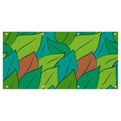 Leaves Pattern Autumn Background Banner And Sign 8  X 4  by Ravend