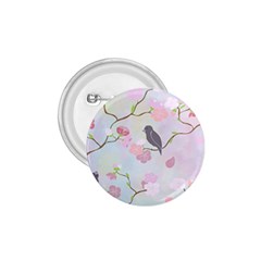 Bird Blossom Seamless Pattern 1.75  Buttons