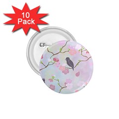 Bird Blossom Seamless Pattern 1.75  Buttons (10 pack)