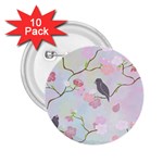 Bird Blossom Seamless Pattern 2.25  Buttons (10 pack)  Front