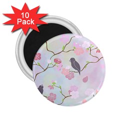 Bird Blossom Seamless Pattern 2.25  Magnets (10 pack) 