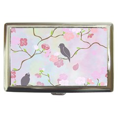 Bird Blossom Seamless Pattern Cigarette Money Case