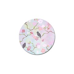 Bird Blossom Seamless Pattern Golf Ball Marker (4 Pack) by Ravend