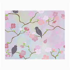 Bird Blossom Seamless Pattern Small Glasses Cloth