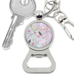 Bird Blossom Seamless Pattern Bottle Opener Key Chain Front