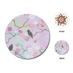 Bird Blossom Seamless Pattern Playing Cards Single Design (round) by Ravend