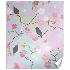 Bird Blossom Seamless Pattern Canvas 8  X 10  by Ravend