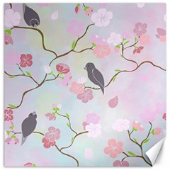 Bird Blossom Seamless Pattern Canvas 12  X 12  by Ravend