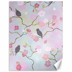 Bird Blossom Seamless Pattern Canvas 12  X 16  by Ravend