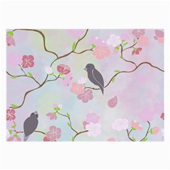 Bird Blossom Seamless Pattern Large Glasses Cloth (2 Sides)