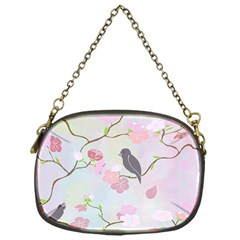 Bird Blossom Seamless Pattern Chain Purse (One Side)