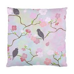 Bird Blossom Seamless Pattern Standard Cushion Case (Two Sides)