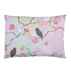 Bird Blossom Seamless Pattern Pillow Case