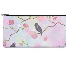 Bird Blossom Seamless Pattern Pencil Case