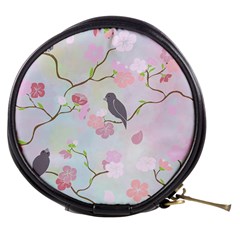 Bird Blossom Seamless Pattern Mini Makeup Bag by Ravend