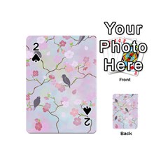 Bird Blossom Seamless Pattern Playing Cards 54 Designs (Mini)