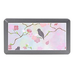 Bird Blossom Seamless Pattern Memory Card Reader (mini) by Ravend