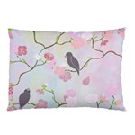 Bird Blossom Seamless Pattern Pillow Case (Two Sides) Back