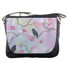 Bird Blossom Seamless Pattern Messenger Bag by Ravend