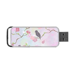 Bird Blossom Seamless Pattern Portable Usb Flash (two Sides) by Ravend