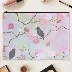 Bird Blossom Seamless Pattern Cosmetic Bag (xxxl) by Ravend