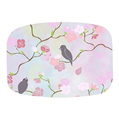 Bird Blossom Seamless Pattern Mini Square Pill Box by Ravend