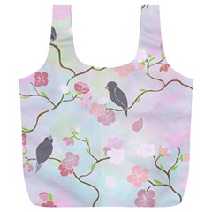 Bird Blossom Seamless Pattern Full Print Recycle Bag (xxl) by Ravend