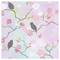 Bird Blossom Seamless Pattern Lightweight Scarf 