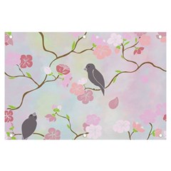 Bird Blossom Seamless Pattern Banner and Sign 6  x 4 